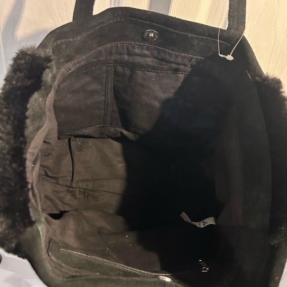 Urbancode  Black Suede and Faux Fur Shopper NWOT - Picture 5 of 6